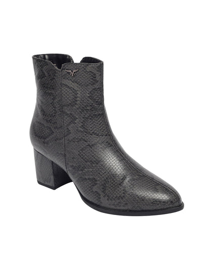 Ariel Black Block Heel Boots