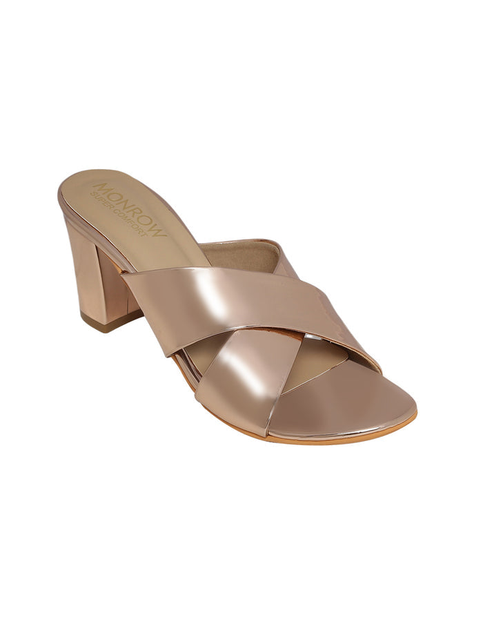 Ava Rose Gold Block Heels