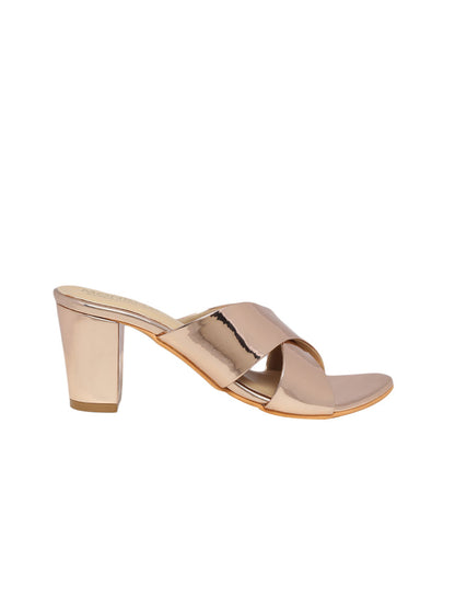 Ava Rose Gold Block Heels