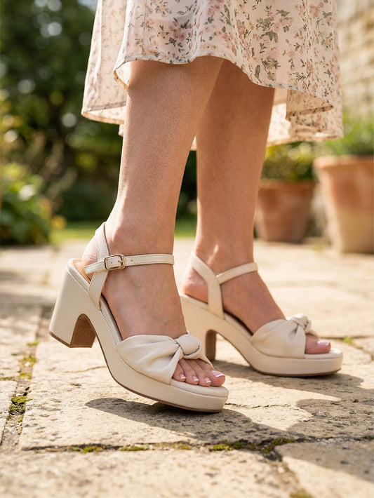 Avina Cream Platform Heels