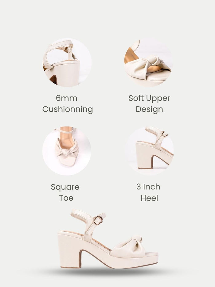 Avina Cream Platform Heels