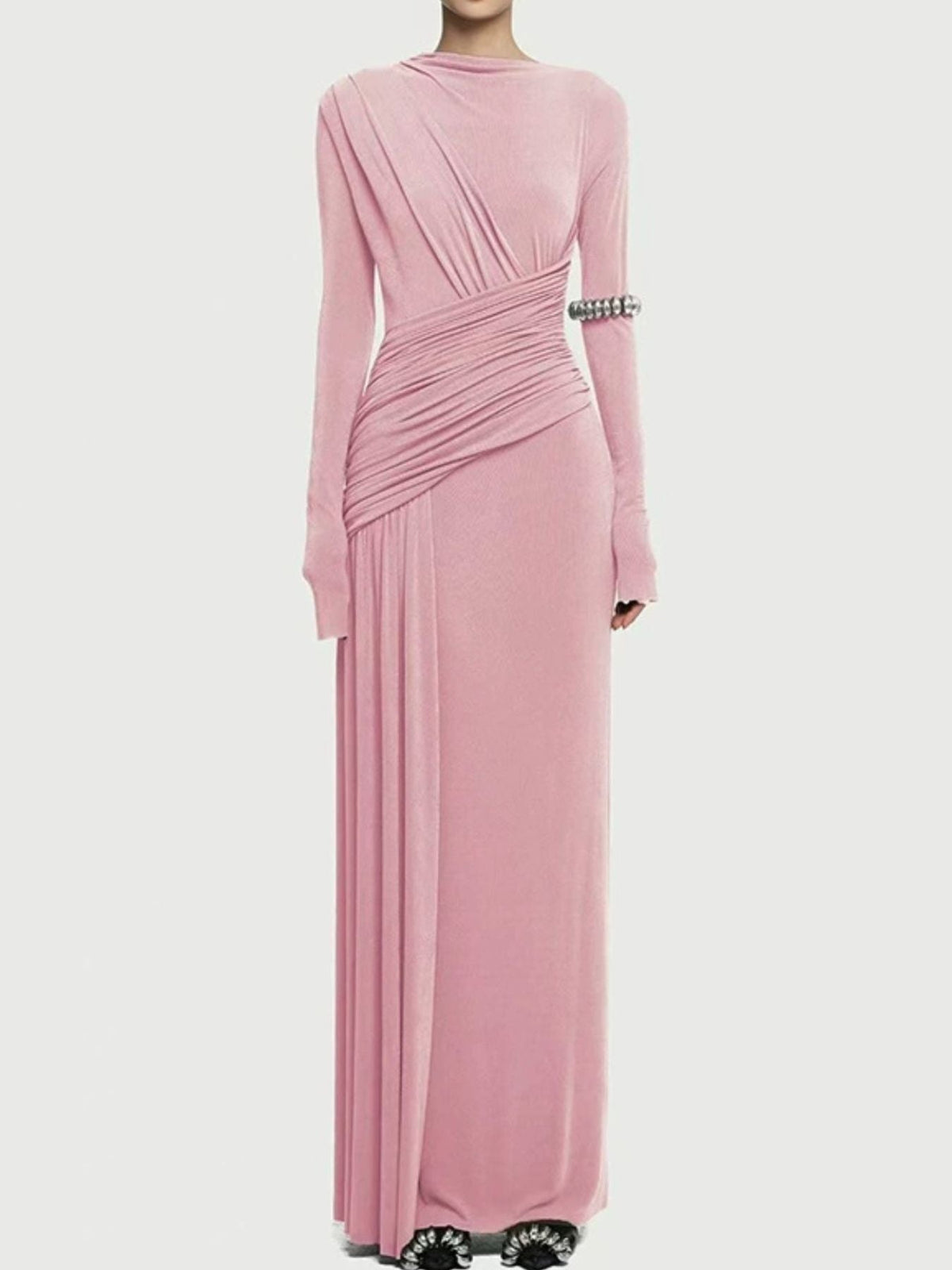 Hazel Blues® |  Ruched Long Sleeve Maxi Dress