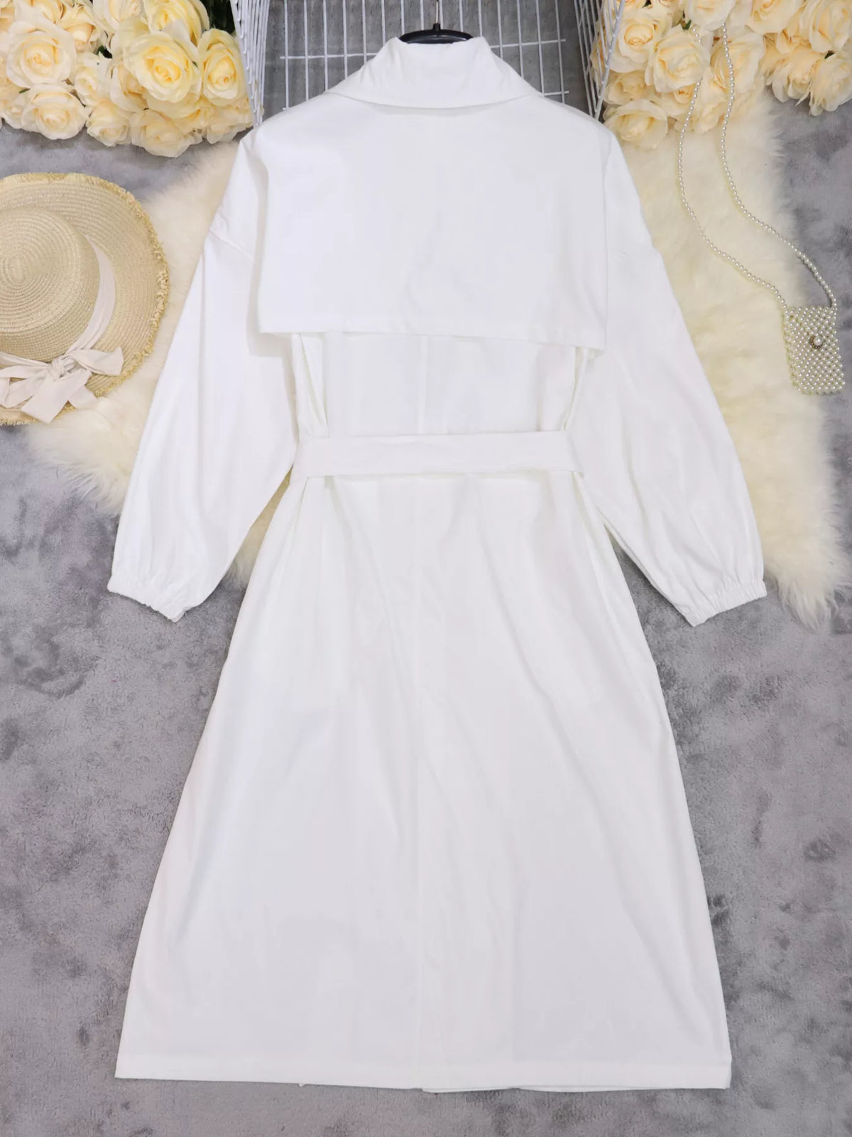 Hazel Blues® |  Tie Waist Midi Shirt Dress