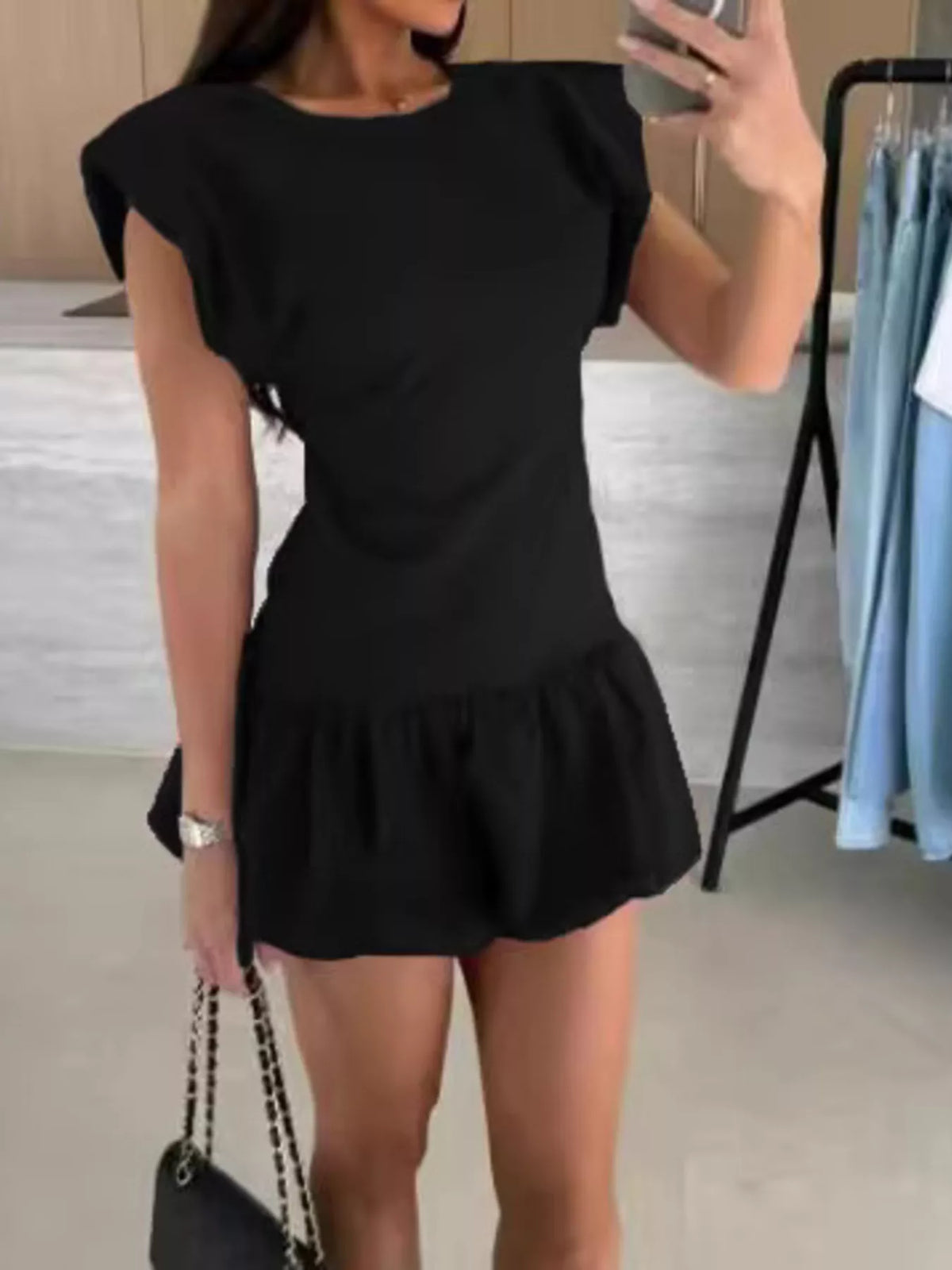 Hazel Blues® |  Ruffle Hem Mini Dress