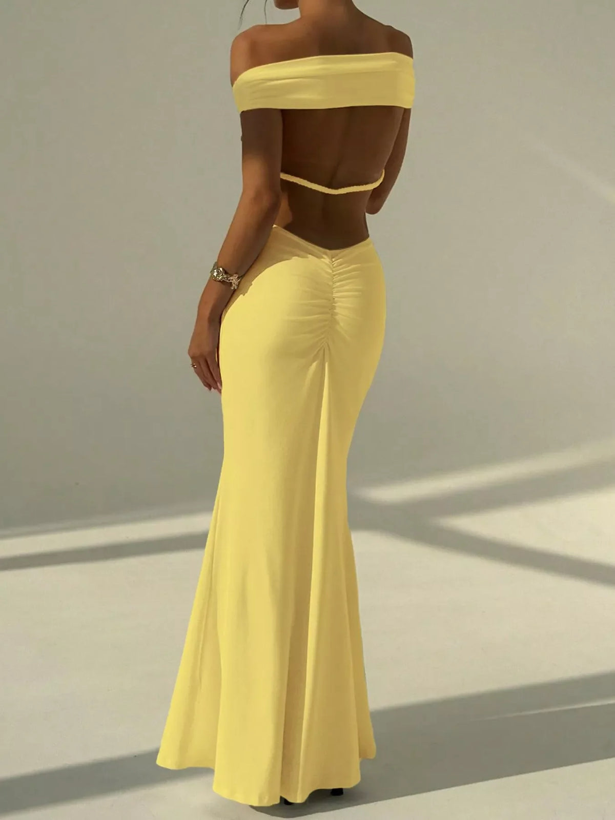 Hazel Blues® |  Backless Off-Shoulder Bodycon Mermaid Maxi Dress