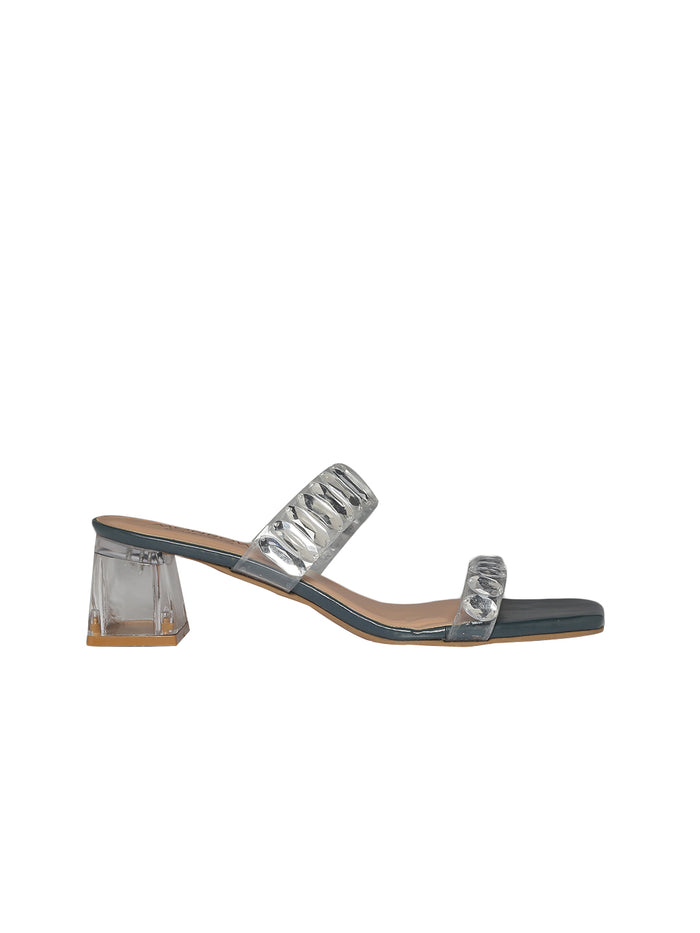 Carina Navy Blue Block Heels