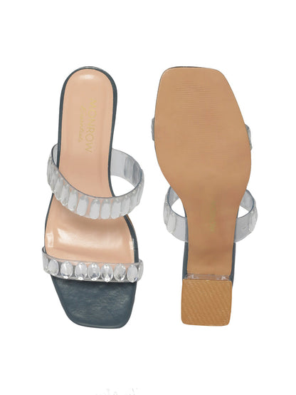 Carina Navy Blue Block Heels