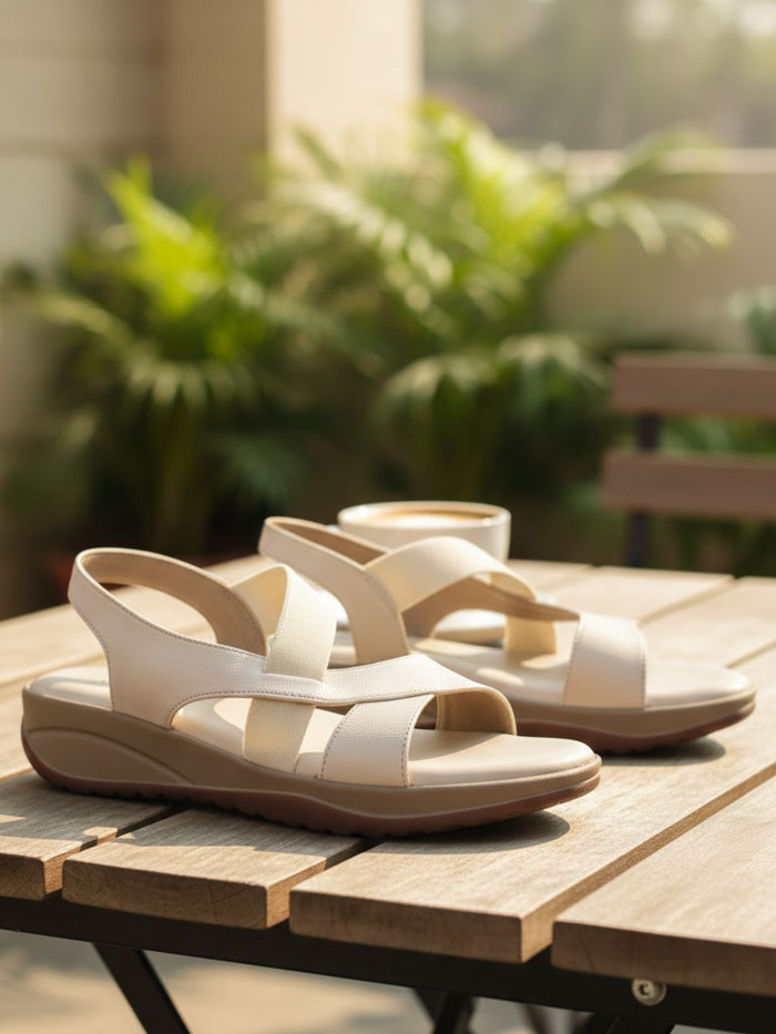 Carlee Cream Wedge Heel