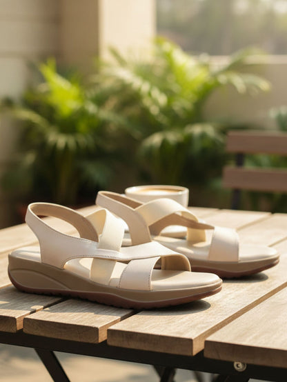 Carlee Cream Wedge Heel