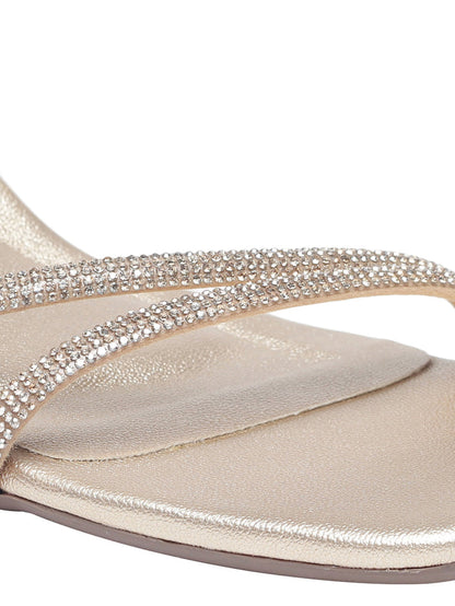 Casey Gold Block Heels