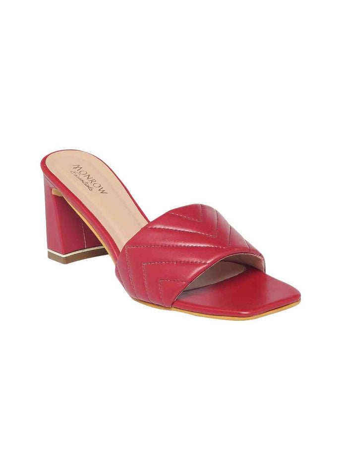 Claire Maroon Block Heel