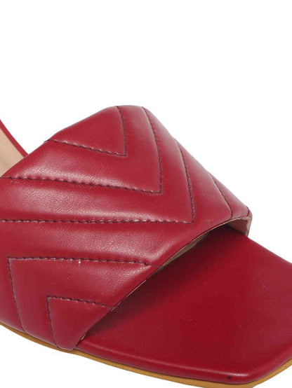 Claire Maroon Block Heel