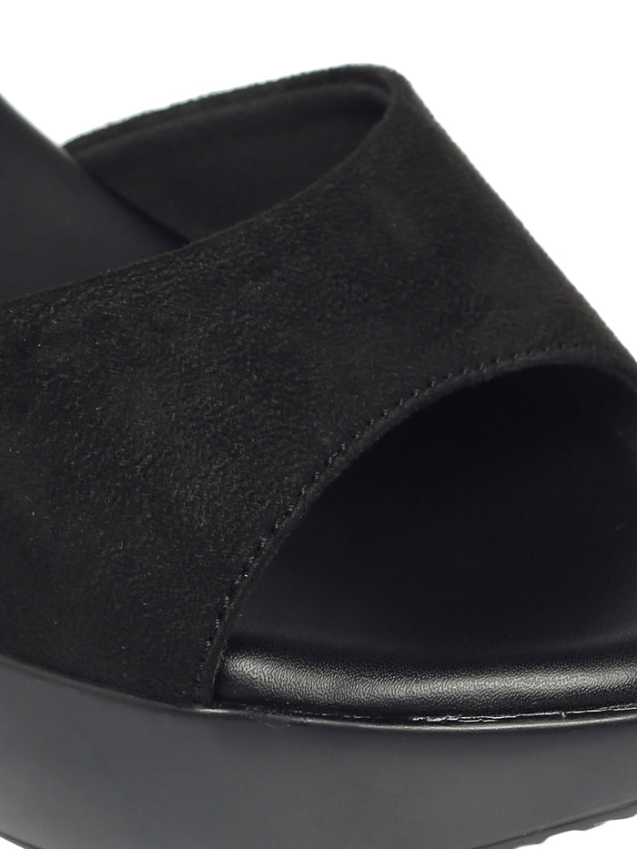 Dhriti Black Platform Heels