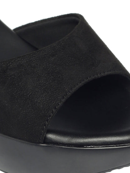 Dhriti Black Platform Heels