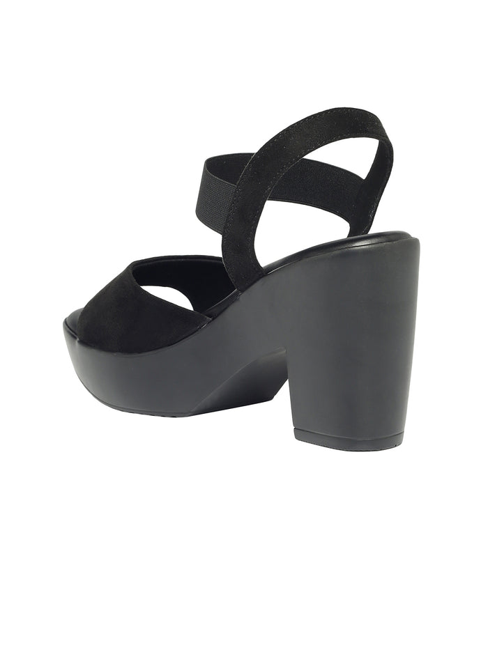 Dhriti Black Platform Heels