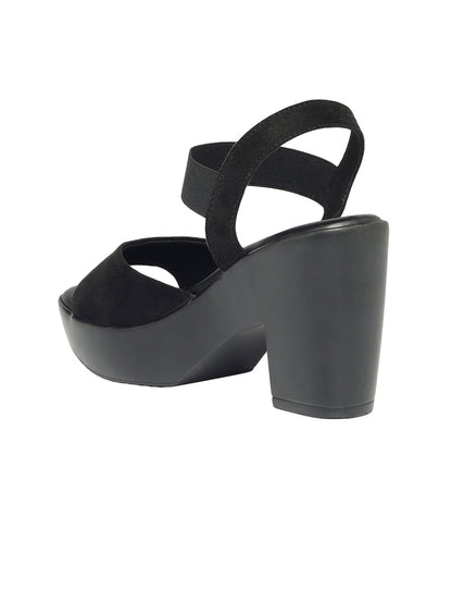 Dhriti Black Platform Heels