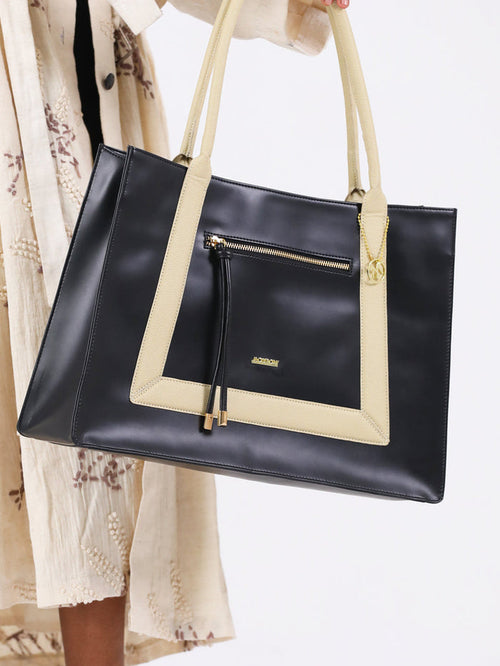 Dua Black Laptop Bag With Pouch Bag
