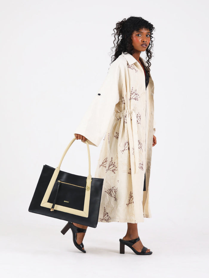 Dua Black Laptop Bag With Pouch Bag