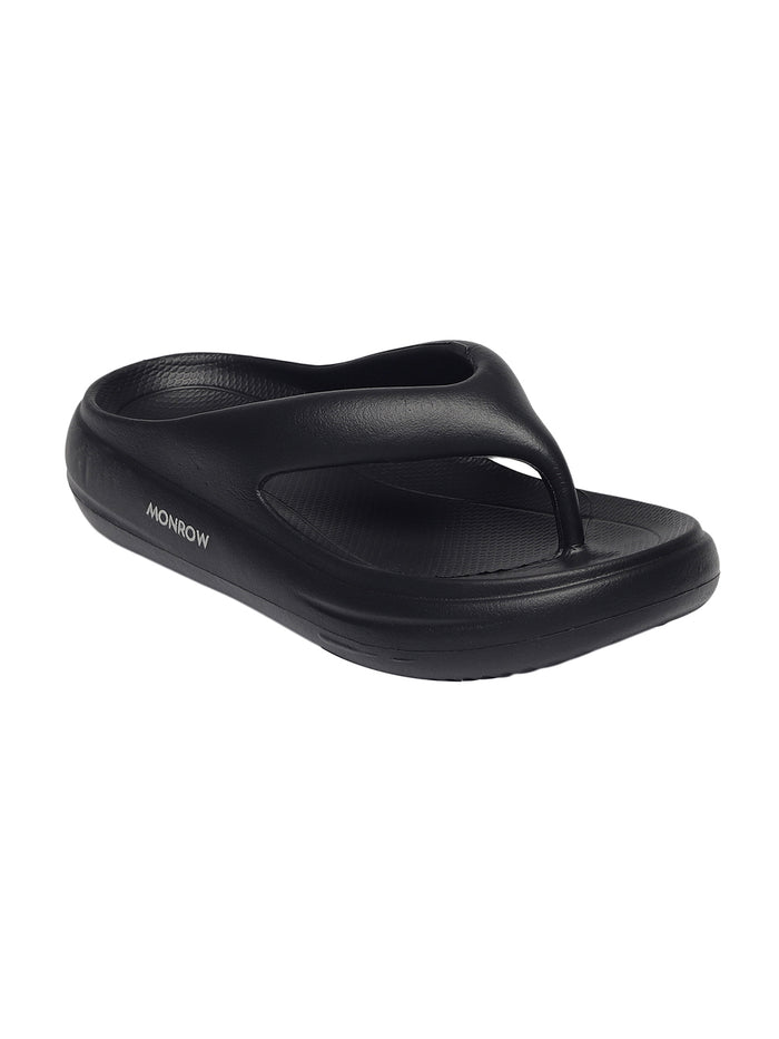 Elara Black Thong Flip-Flops