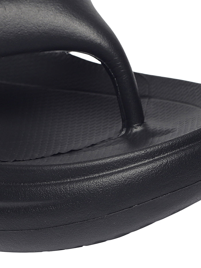 Elara Black Thong Flip-Flops