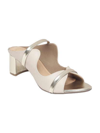 Eleanor Beige Block Heels