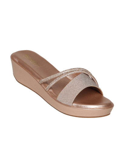 Elira Rose Gold Wedge Heels