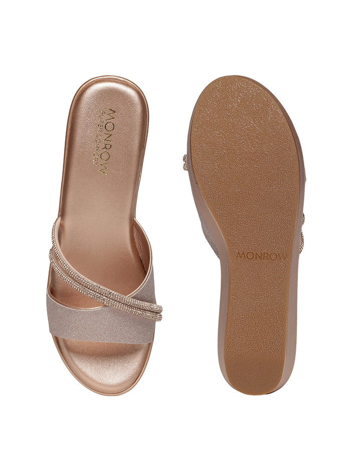 Elira Rose Gold Wedge Heels