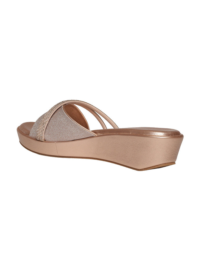 Elira Rose Gold Wedge Heels