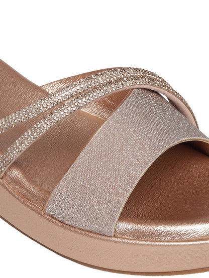 Elira Rose Gold Wedge Heels