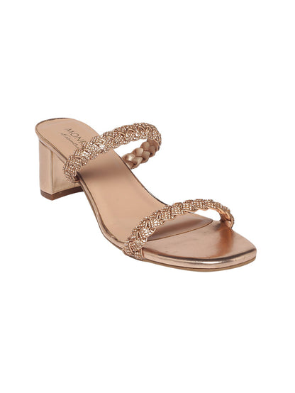 Erica Rose Gold Block Heels