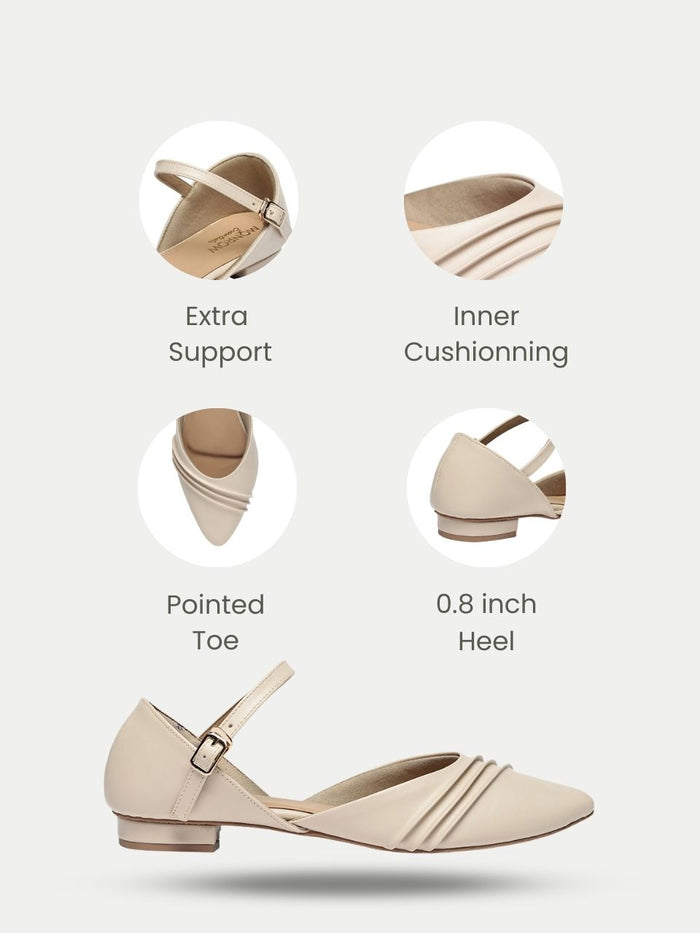 Evara Cream Flats