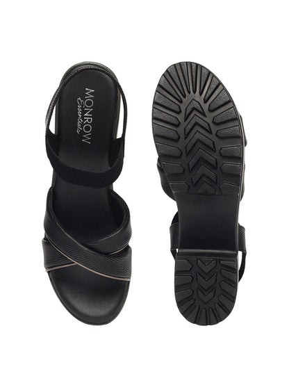 Evyra Black Platform Heels
