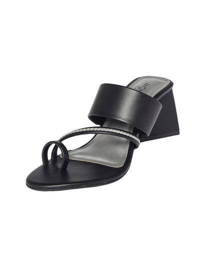 Hedy Black Block Heels