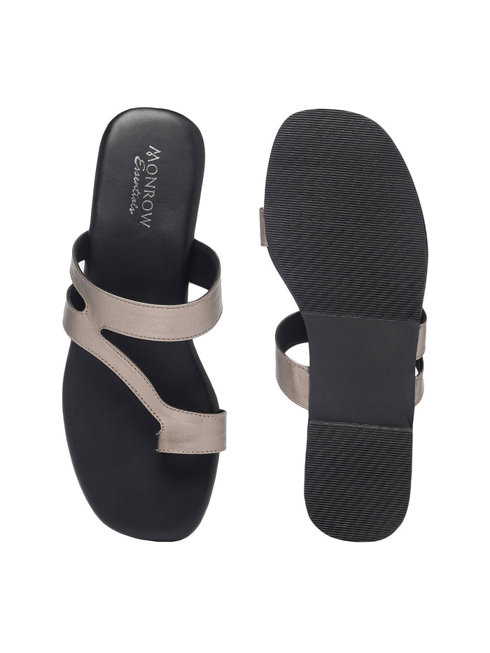 Isabel Gun metal Flats