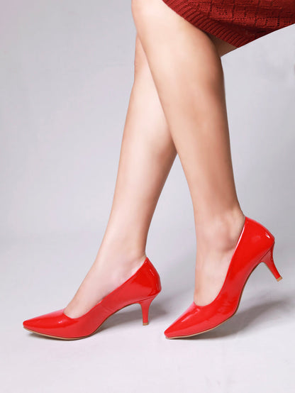 Junko Red Kitten Heel
