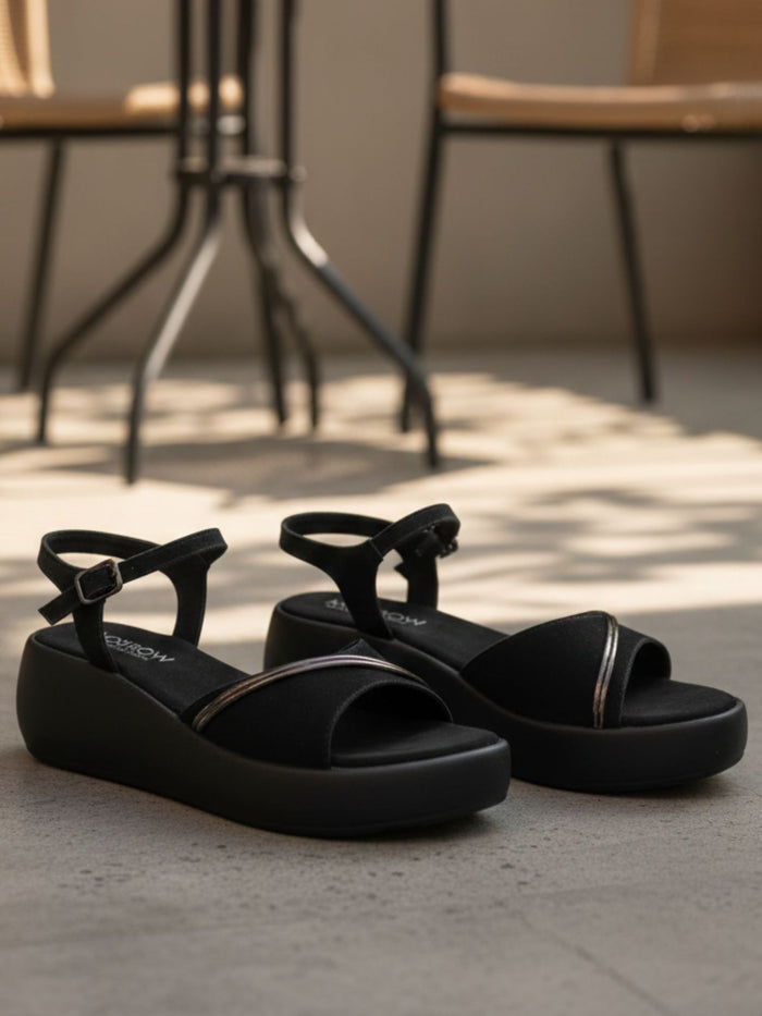 Kaylee Black Flatform Heels