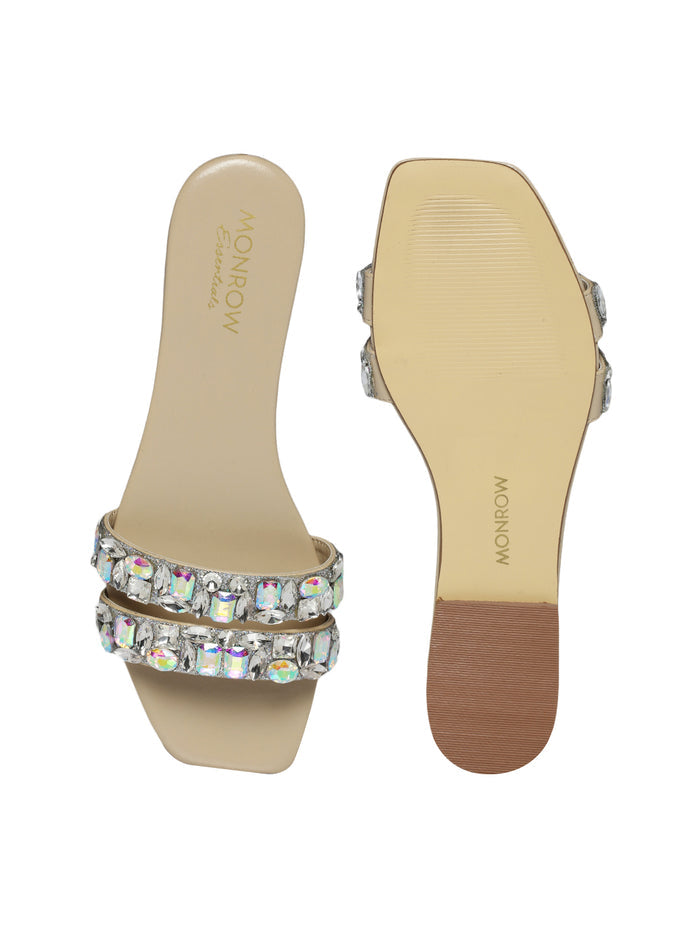 Lacey Beige Flats