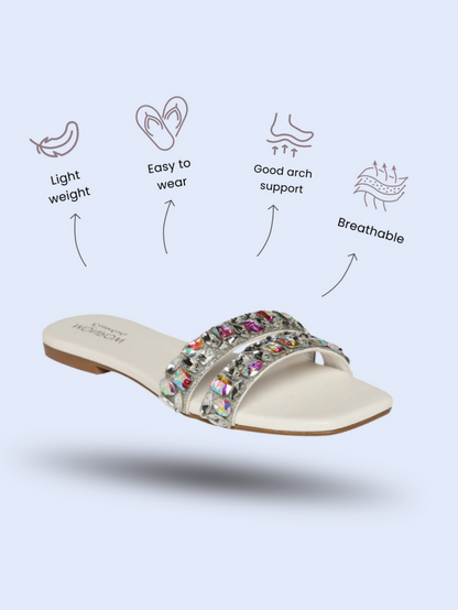 Lacey White Flats