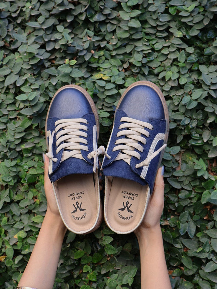 Leanne Blue Flat Sneakers