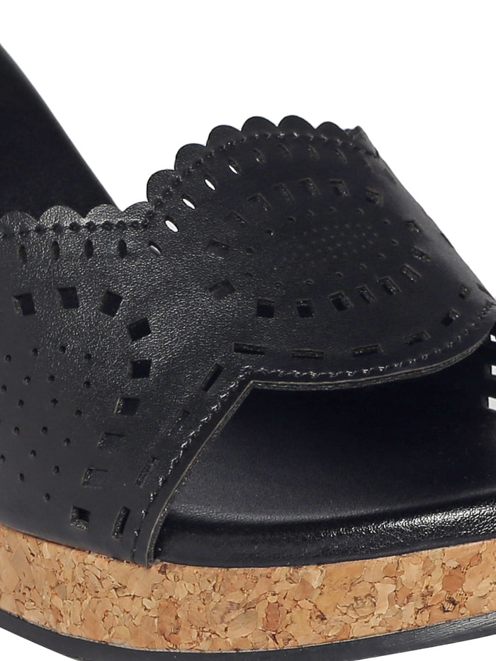 Lian Black Wedge Heels
