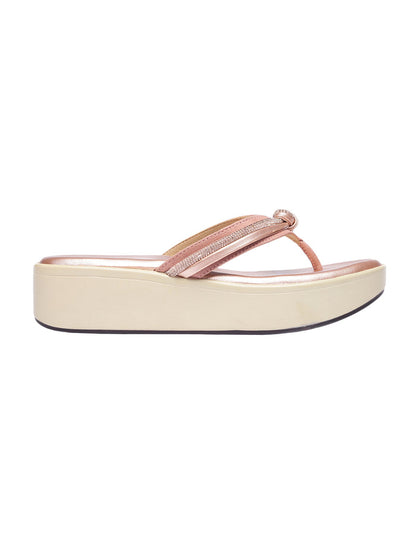 Nancy Rose Gold Flatform Heels