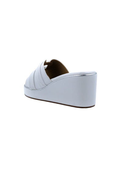 Olira White Wedge Heels