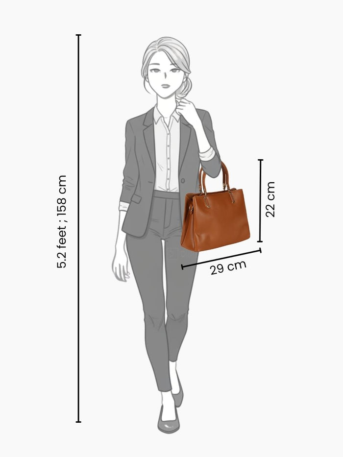 Rosy Tan Satchel Bag