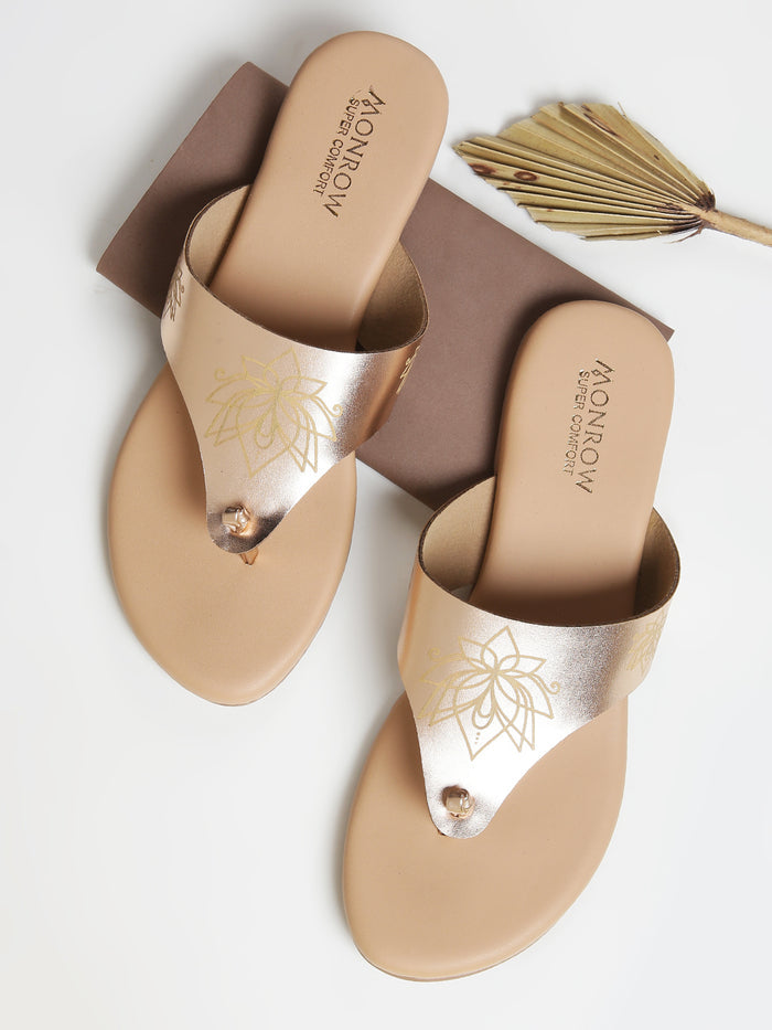 Rylie Rose Gold Flats