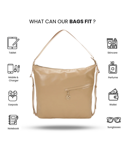 Shape Shifter Beige Tote Bag