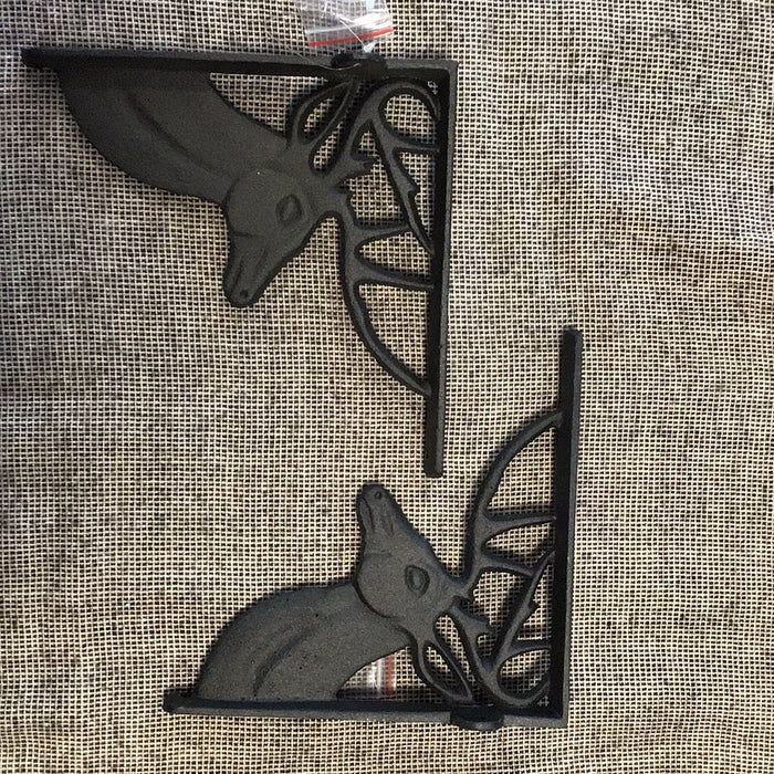 Shelf Bracket - Cast Iron Deer