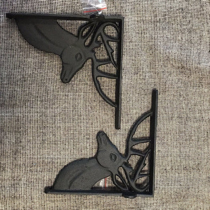 Shelf Bracket - Cast Iron Deer