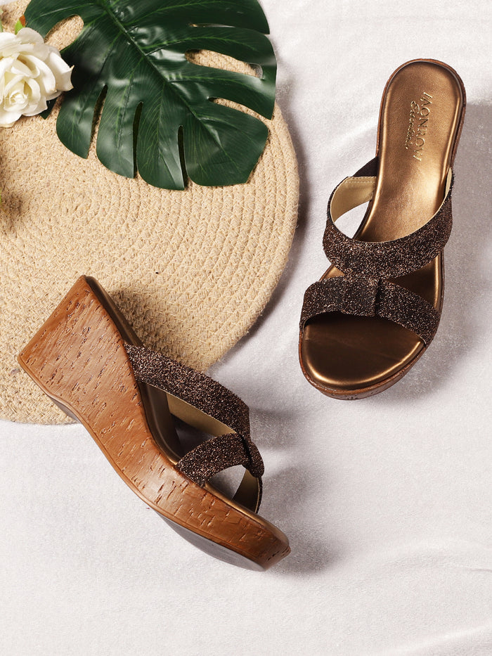 Sirin Bronze Wedge Heels