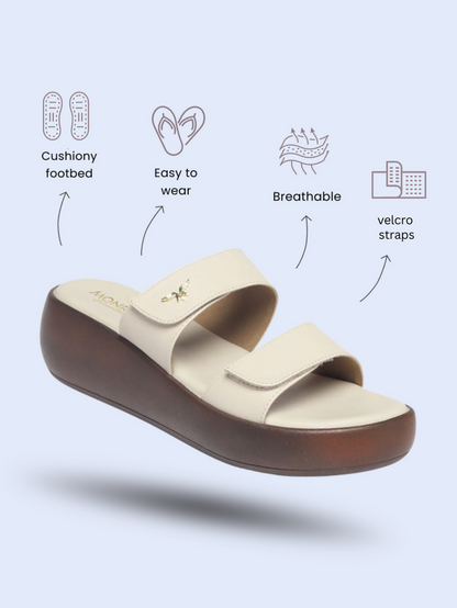 Terila Cream Flatform Heels