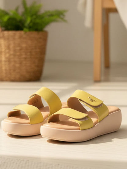 Terila Yellow Platform Heels